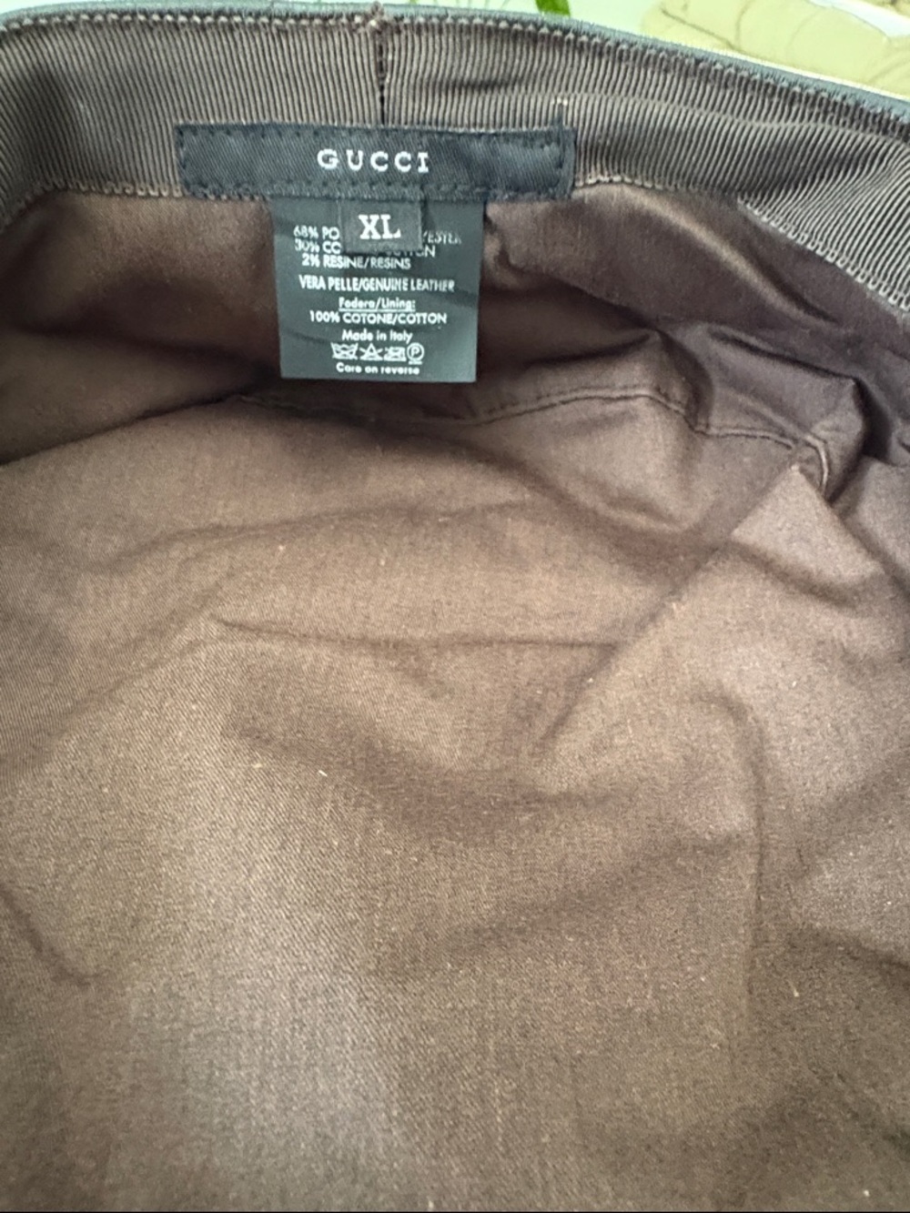 Gucci Gray and Black Monogram Flat Cap - Picture 3 of 3